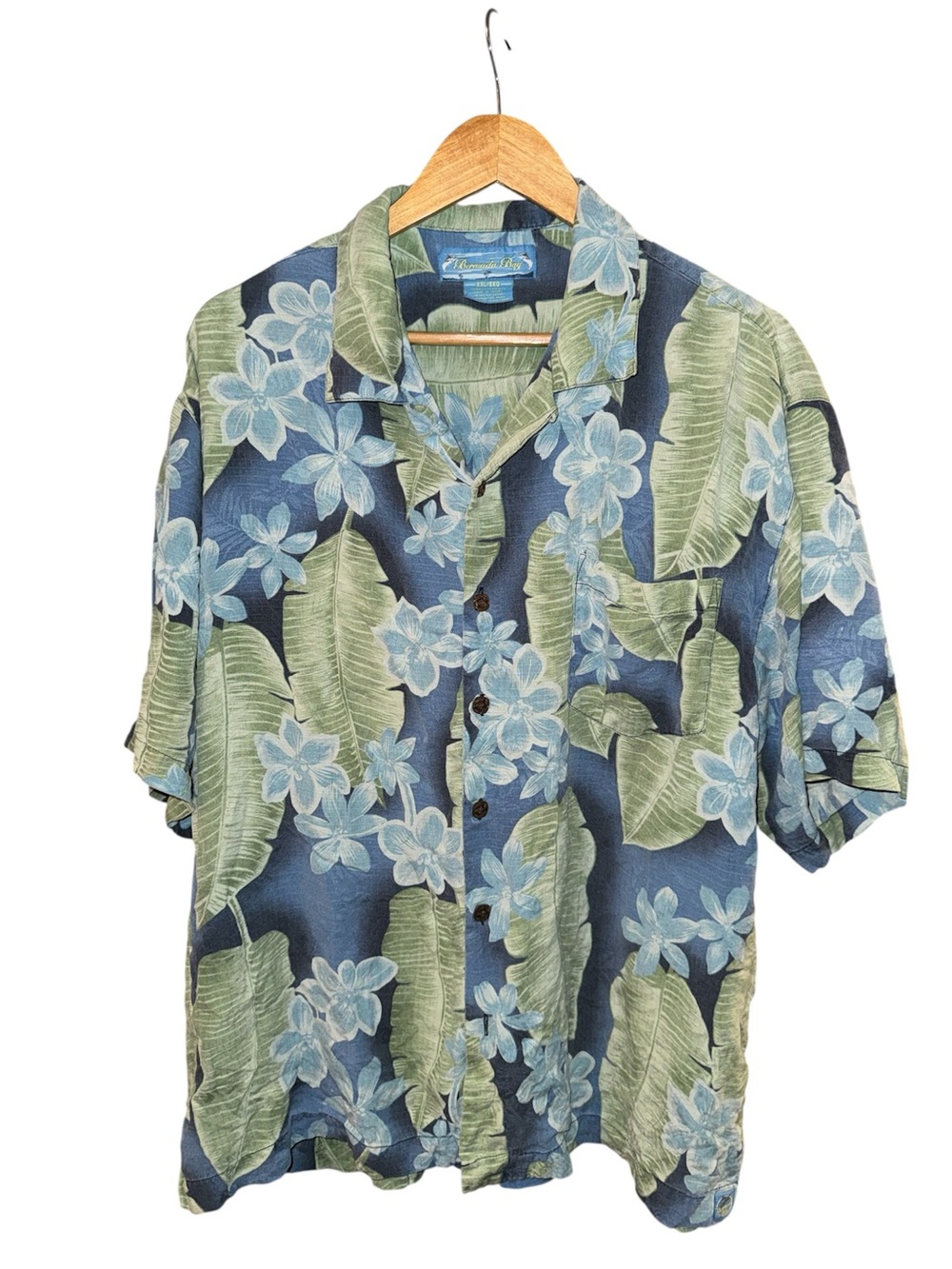Bermuda Bay Blue Floral Hawaiian Shirt
